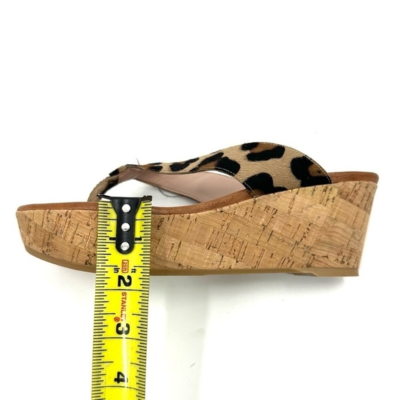 Stuart Weitzman Clasp Platform Wedge Sandals Womens 7.5 Calf Hair Y2K Retro - Picture 10 of 11